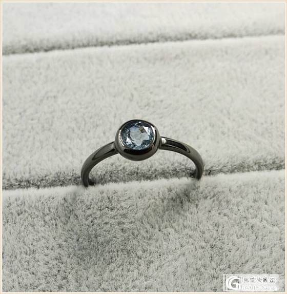 新做的小清新海蓝宝_刻面宝石戒指海蓝宝