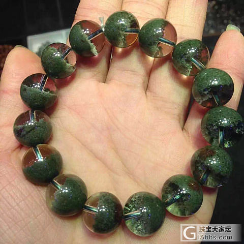 大家看看这串绿幽灵值不值_绿幽灵珠串