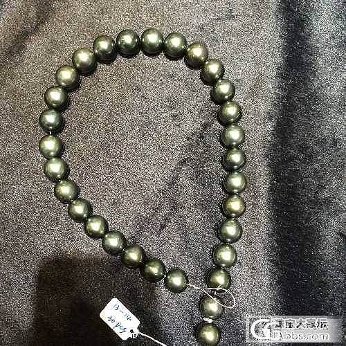 大溪地黑珍珠串链_海水珍珠