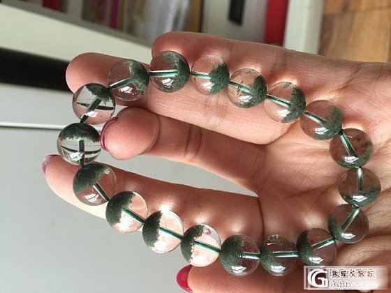 刚入手的绿幽灵手链，求鉴定_珠串幽灵晶