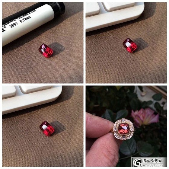 #中颐天然无烧鸽血红红宝石#  1.58ct  GIC证书_莫桑石中颐彩色宝石