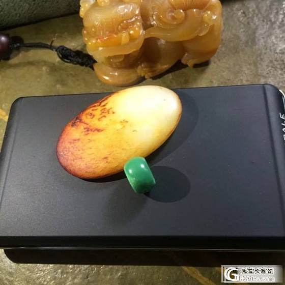 一颗原矿绿松石桶珠 已经变色！_玉石