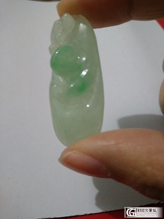 翡翠A货浅绿招财金蟾吊坠_翡翠