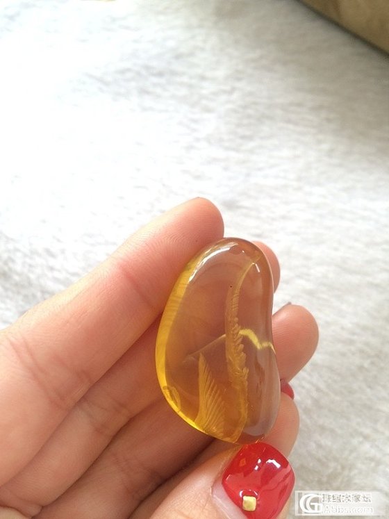 金兰爆花随型 大家看看喜欢吗_琥珀