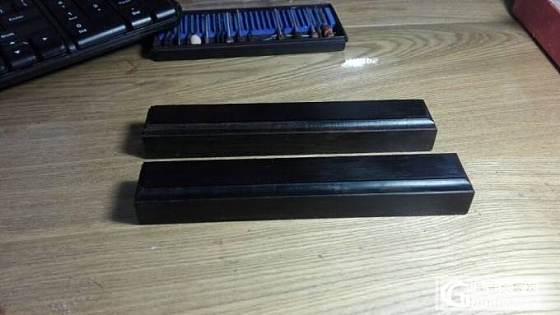 试做紫光檀小镇纸，还自已改制的倒角机_镇纸木