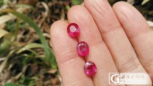 泰国淘了3颗小红宝，烧过的，但美艳_刻面宝石红宝石