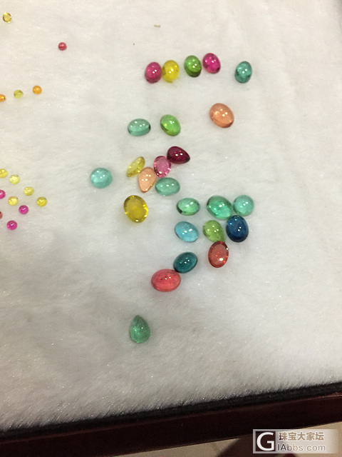 【碧玺】极品彩虹碧玺蛋面 刻面欣赏_刻面宝石碧玺