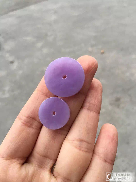 深夜放个毒 上个月收的一对扣子宝贝_翡翠