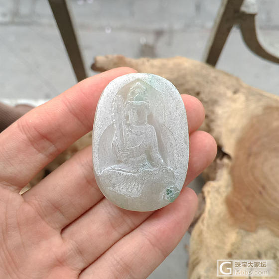 第一次私人定制成功，送给心爱的女人_雕刻明料翡翠
