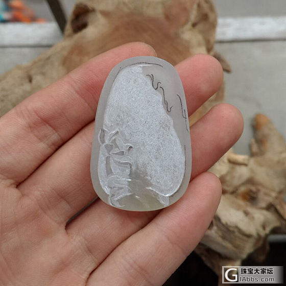 第一次私人定制成功，送给心爱的女人_雕刻明料翡翠