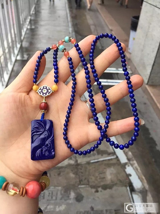 青金石 自己diy的 青金爱好者给个评价被_串珠青金石