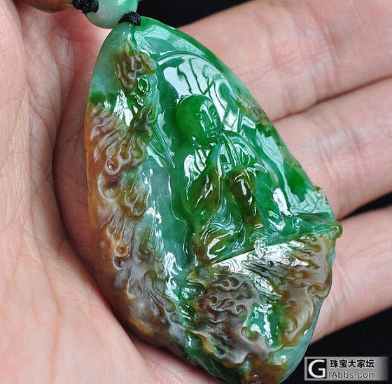 新人刚刚入手一件个性挂件_翡翠