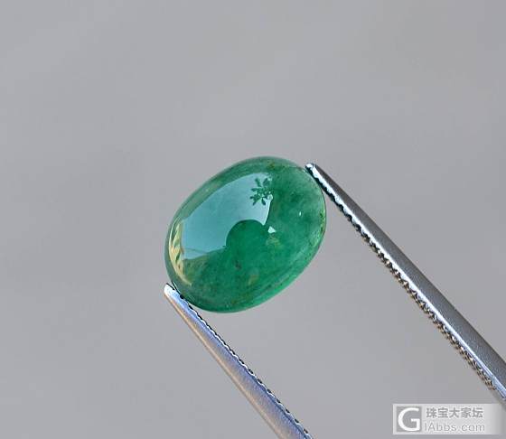 一颗无油 纯天然 艳绿祖母绿_祖母绿蛋面