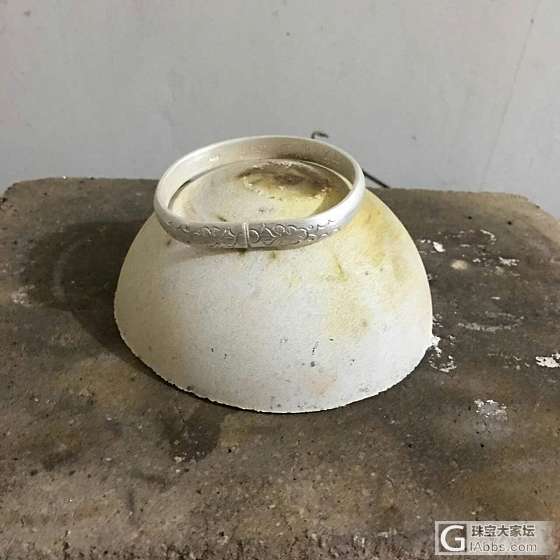 人生的第一只手工镯…给老妈的。感觉一般_手镯银