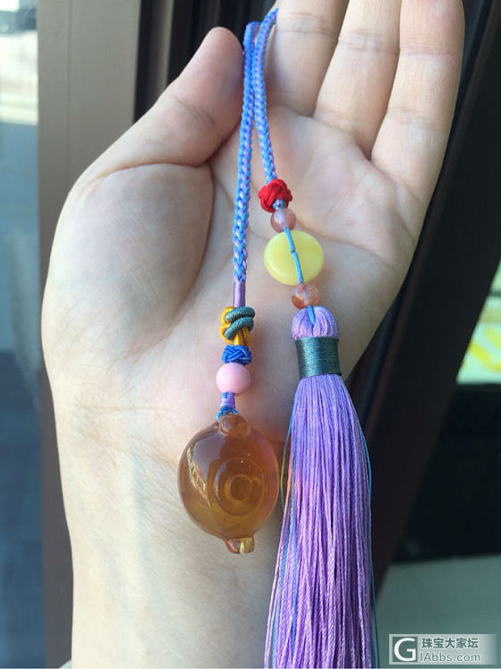 一对蜜蜡桶珠，一条超棒的橙黄石榴石_石榴石