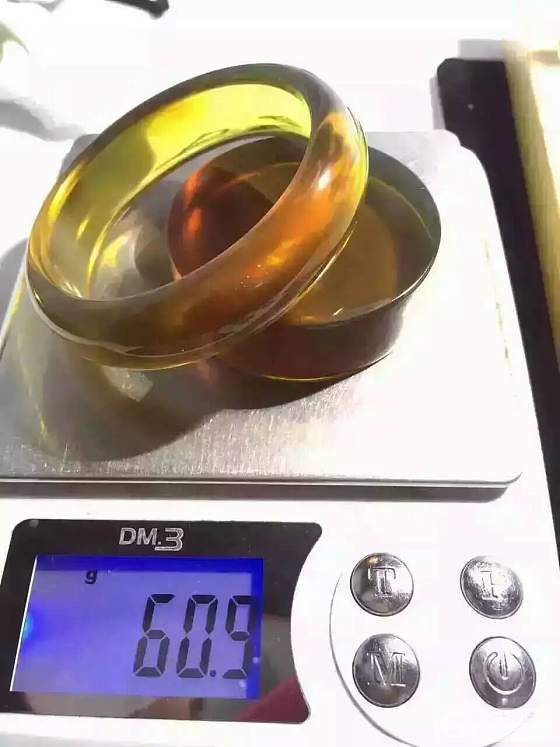 净水金珀手镯_琥珀