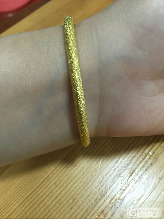 不小心配了个对，磨砂莲悦_手镯金