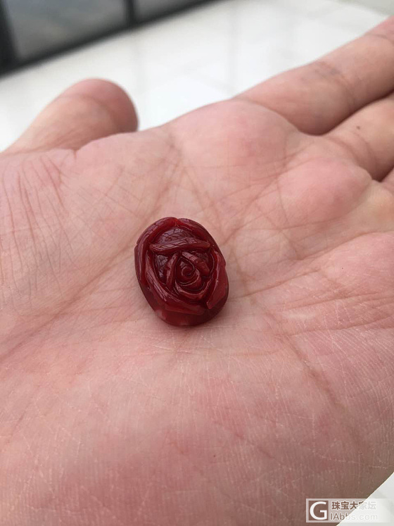 入手的粉色阿卡及圆珠_珊瑚