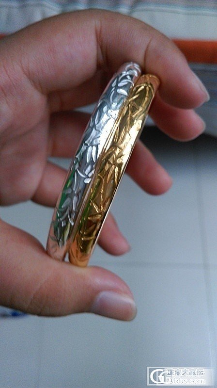 小珍家金镯是牡丹胖长蒜好看还是竹子胖长蒜好看_打金金手镯银