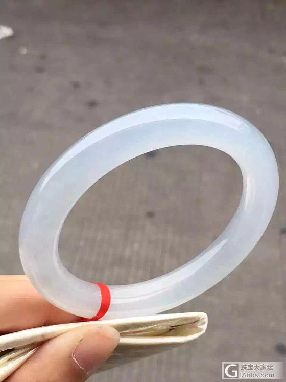 冰种春色圆条_手镯翡翠
