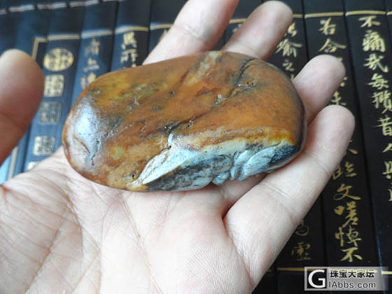 和田玉籽料满黄皮大圣 大手把 特1500_把玩件和田玉