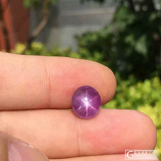 今日精品： 5.08克拉紫粉色星光蓝宝石 无烧GRS国际证书_蓝宝石