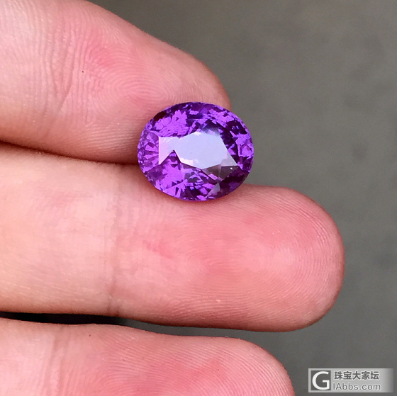7.19克拉-无烧-vivid purple- -天然紫色蓝宝石AIGS国际证书_刻面宝石蓝宝石