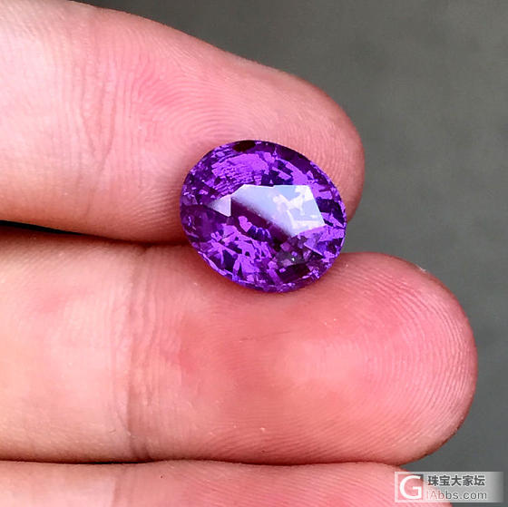 7.19克拉-无烧-vivid purple- -天然紫色蓝宝石AIGS国际证书_刻面宝石蓝宝石