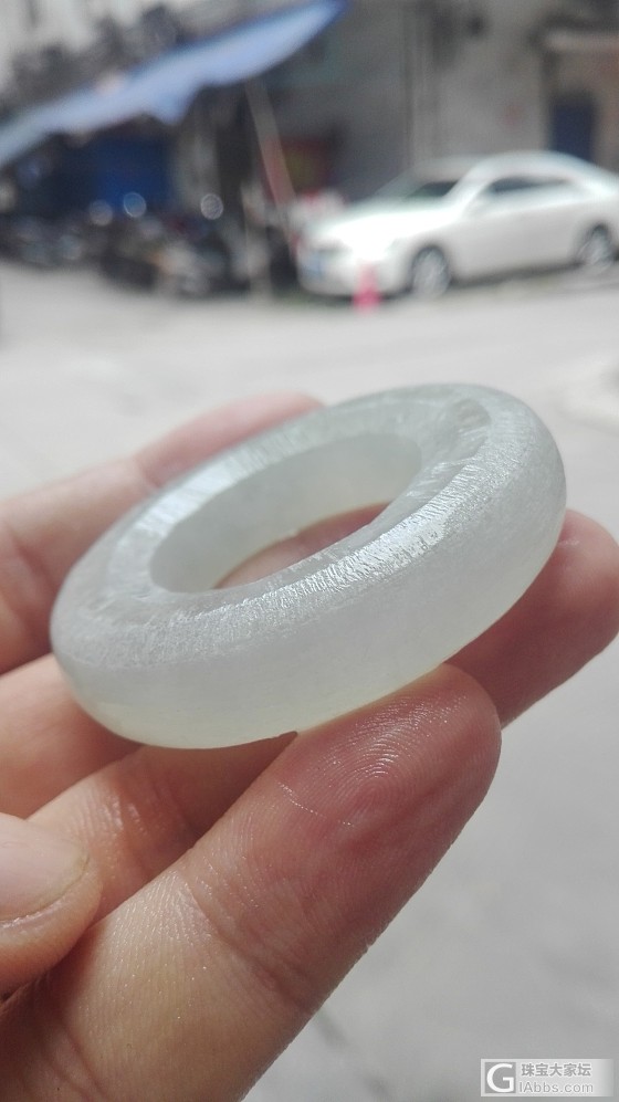 冰种玉环养成记_翡翠