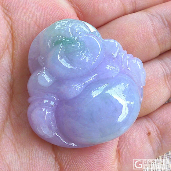给大家看看今儿被秒杀的春带彩佛公_挂件翡翠