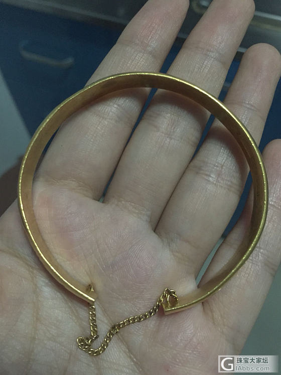 发一个爷爷留给我的金镯子_手镯金