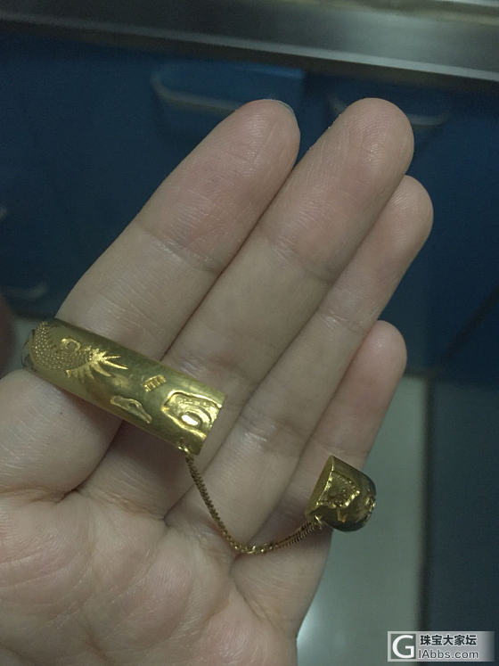 发一个爷爷留给我的金镯子_手镯金
