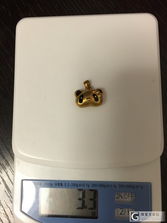 出个伊饰缘家的3D硬金小熊猫_金