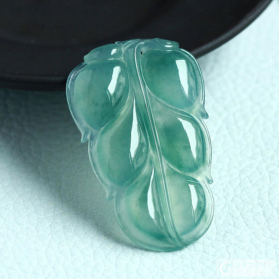 冰种翡翠金枝玉叶玉坠男女挂件YC20985_翡翠