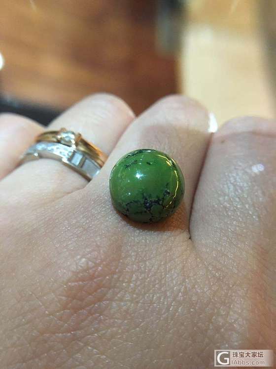 新收的菜籽黄戒面，嘿嘿嘿_蛋面松石