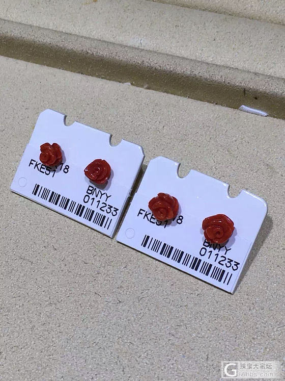 珍珠之余发个珊瑚_耳钉珊瑚