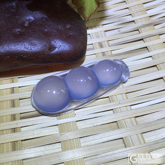 蓝玉髓冰蓝豆子_挂件玉髓