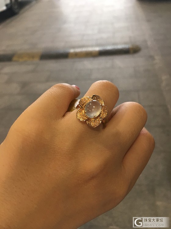 18k玫瑰花翡翠戒指_翡翠