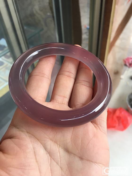 巴西原色紫玉髓手镯_玉髓手镯
