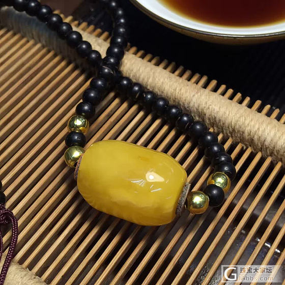 小橘蜜蜡桶珠，超级橘！_蜜蜡