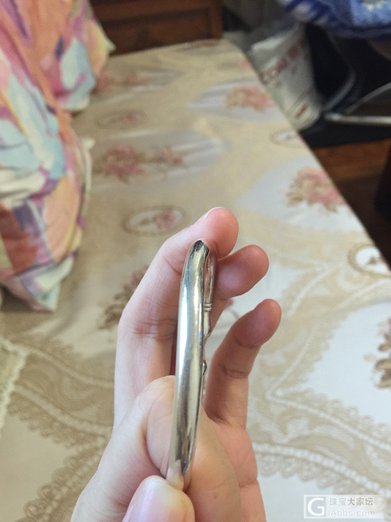 新收了个珍水滴_手镯银