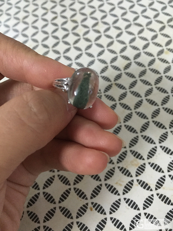 帮我看看这枚绿幽灵戒指品质如何_幽灵晶戒指