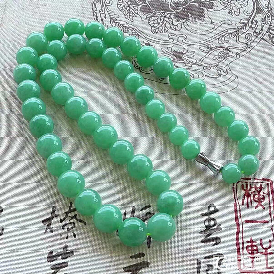 翡翠项链_珠串翡翠