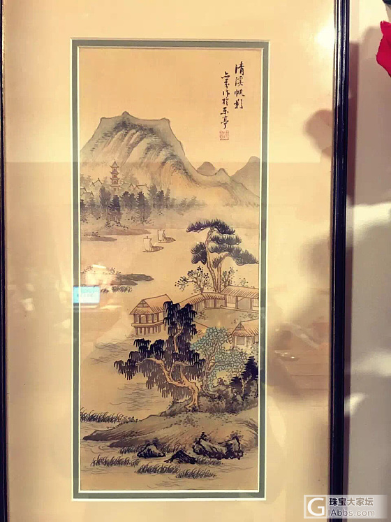 在国外旧物店买来的山水画不知可以收藏吗？_国画