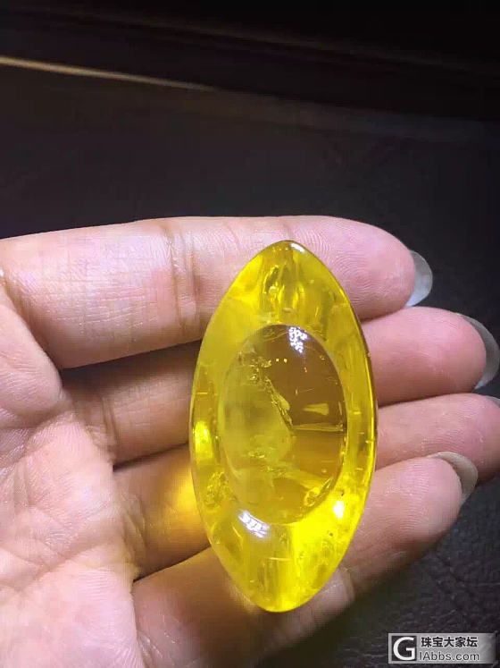 这才做“金元宝”，译名：水胆风景珀金元宝，颜色非常金子❗️顶级水胆金珀飘蜜丝，纯天..._金珀