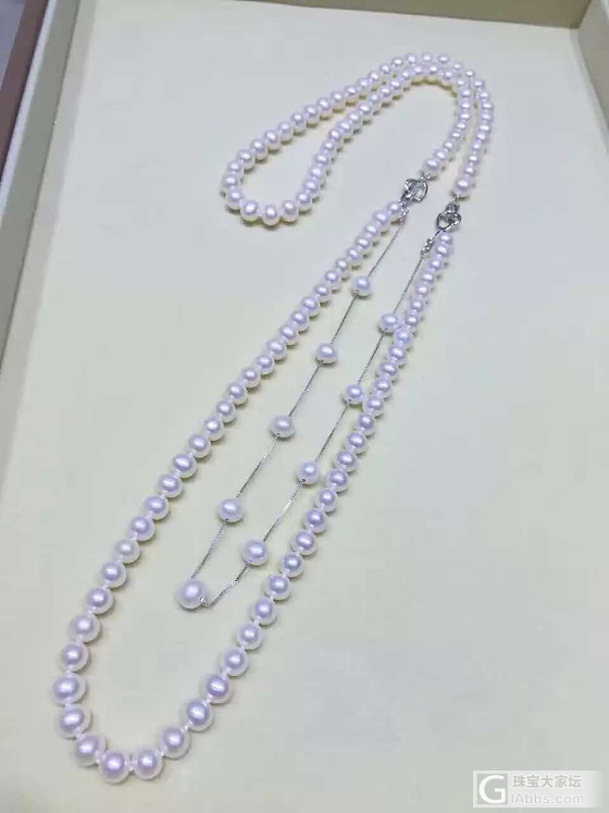 首发新款独家设计款珍珠毛衣链_珍珠