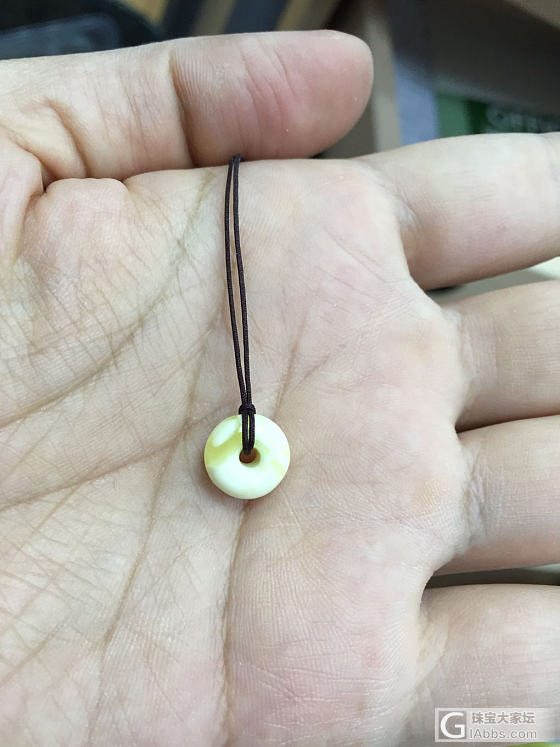 清水漂的一颗瑕疵珠，改改_打磨蜜蜡