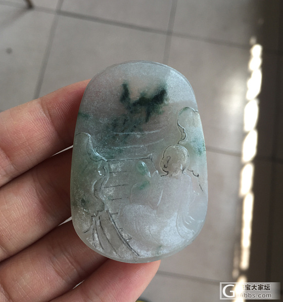 新品《禅悟》翡翠牌子吊坠_翡翠