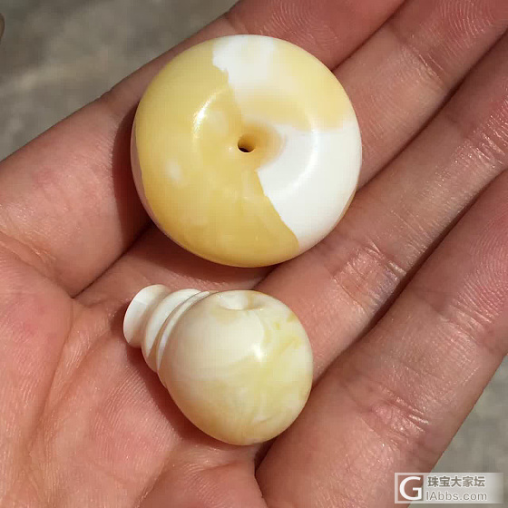 蜜蜡狂魔，来个镇楼级别的同料白蜜_蜜蜡