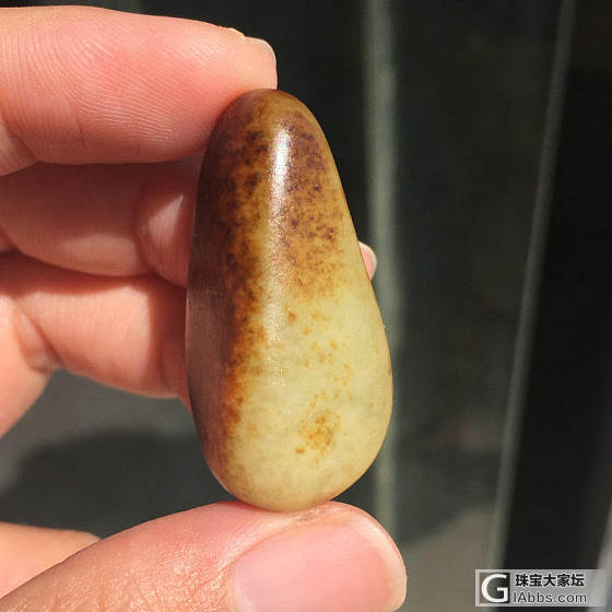16.7克皮色熟料白玉籽料原石水滴形_原石和田玉
